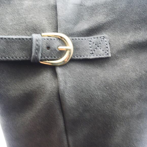 NEW Steve Madden Women's 9 Intyce Tall Wedge Boots Dark Gray Suede - Picture 6 of 10